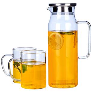 冷水壶玻璃泡茶壶耐热高温凉白开扎壶围炉冰茶工具器皿冰茶瓶套装
