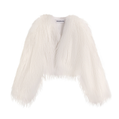 东西新品V领仿皮草外套毛领