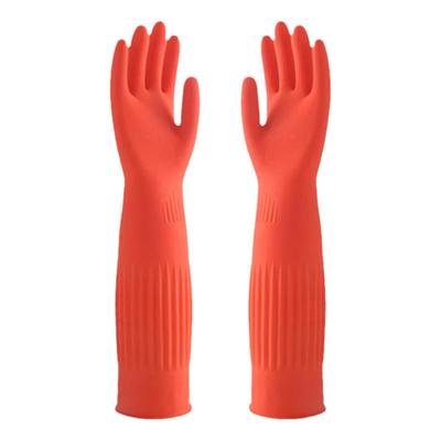 加长加绒防水型洗碗乳胶手套加厚