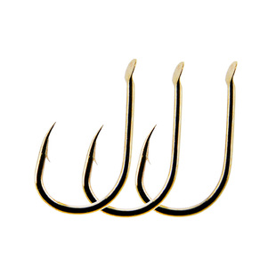 KASE上金千又2-5号金色千又钓钩/矶钓黑鲷鱼钩/倒刺海钓钩50枚装