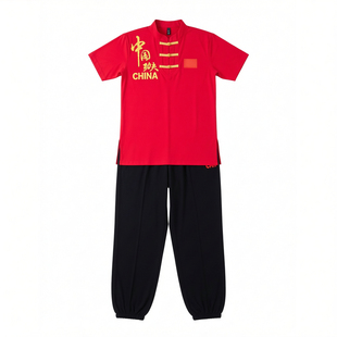 太极t恤女武术t恤太极短袖t恤太极图案t恤短袖夏太极服武术服儿童