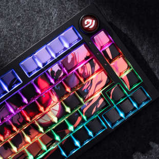 XVX 热升华wooting键帽 黑化耿鬼键帽原厂侧刻透光键帽PBT创意个性