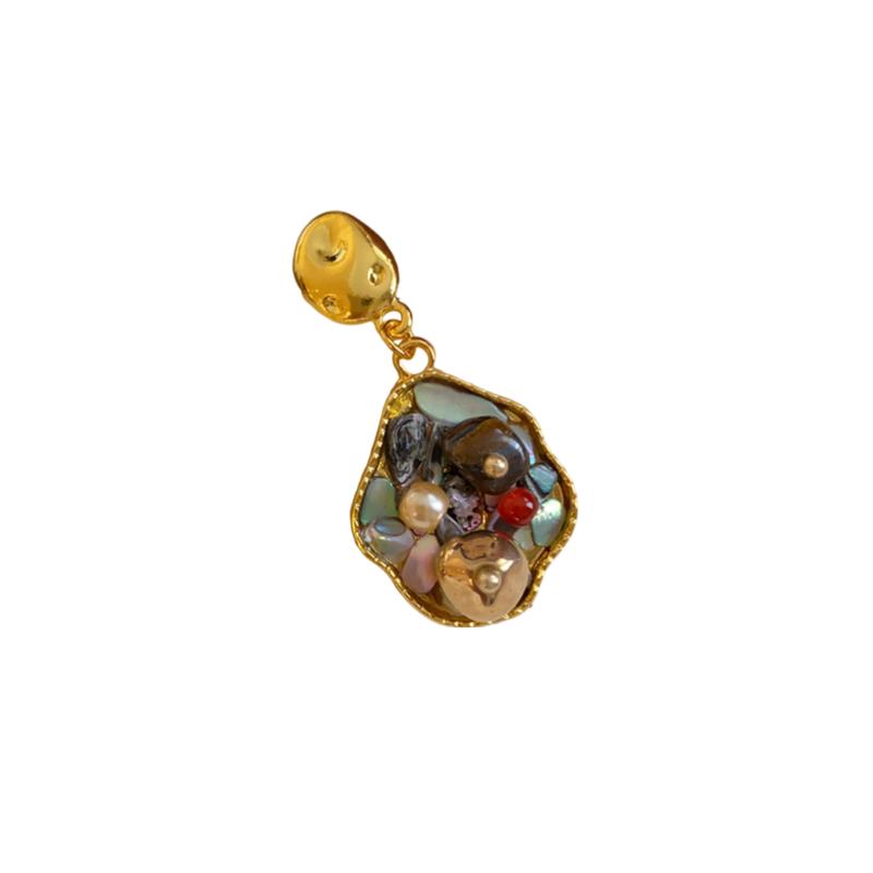 复古中古艺术感贝壳耳环