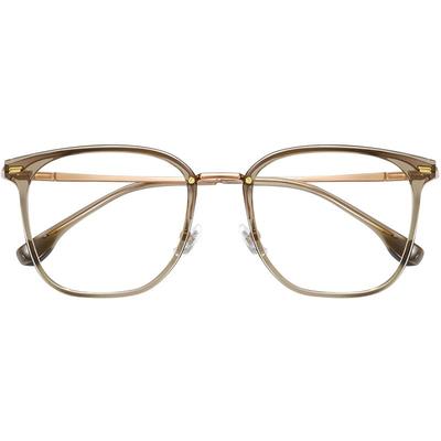 乐申超轻钛架冷茶色近视眼镜