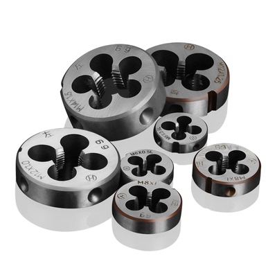 细牙反牙圆板牙手动丝锥丝攻元板牙左牙合金钢园板牙m3/5/8/16/18