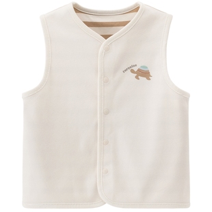【双面穿】婴儿纯棉马甲开衫外套春秋季男女宝宝上衣背心马夹坎肩