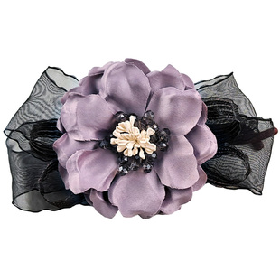 31街韩版花饰后脑勺百搭大花头饰发夹甜美气质后脑勺盘发扭夹发饰