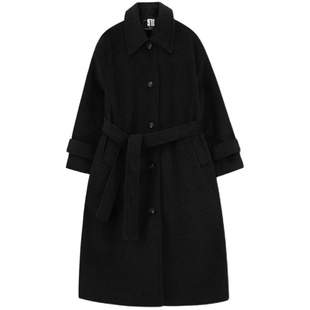 娜娜博主福利车静媛李世荣同款CITYBREEZE秋冬毛呢大衣韩国代购