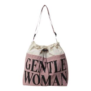 泰国Gentle Woman大容量通勤托特包2026新款潮撞色尼龙单肩斜挎包
