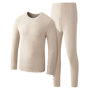 CarreKenbt山羊绒保暖内衣男加厚发热德绒冬季桑蚕丝保暖衣男套装