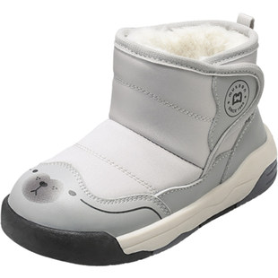 牧童童鞋小童棉靴2025冬季新款男童户外鞋卡通女童加厚保暖雪地靴