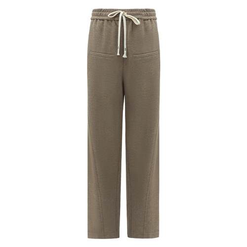 COCOBELLA细腻柔软针织糯米裤复古宽松遮胯秋冬休闲直筒裤PA0001