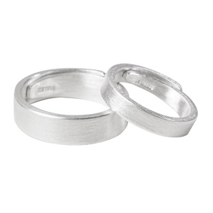 宫里上新对戒情侣款纯银999古法足银指环一对情人节礼物送男朋友