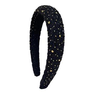 【原版】复古时尚气质重工毛线海绵发箍高颅顶头箍外出百搭发饰品