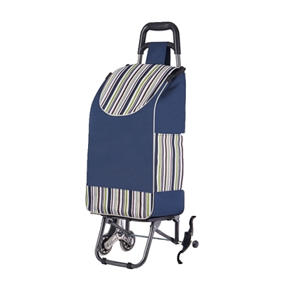 老人超市便携折叠带座大号拉杆车