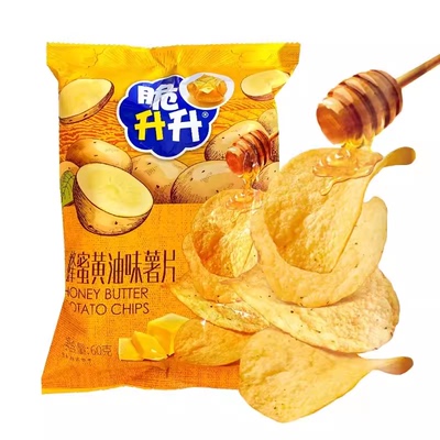 脆升升蜂蜜黄油味薯片袋装办公休闲膨化零食追剧小食品脆生生薯条