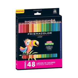 Prismacolor美国三福霹雳马彩铅官方junior油性彩色铅笔初学者零基础入门48色套装学生儿童美术生专用绘画