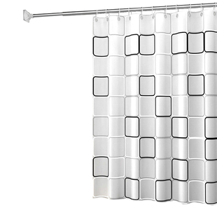 浴室防水淋浴浴帘套装卫生间窗帘门帘隔断帘磁性挂帘防霉洗澡帘子