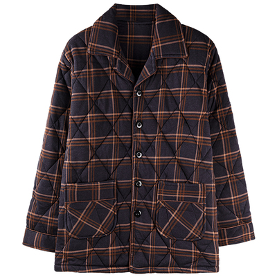 冬季纯棉夹棉三层保暖上衣男