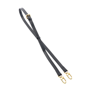 适用lv发财桶包包肩带替换水桶包黑色牛皮真皮金扣银扣包带配件