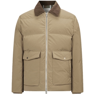 【厚款 90%鹅绒】BEANPOLE滨波秋冬男士老钱风撞色翻领羽绒服外套