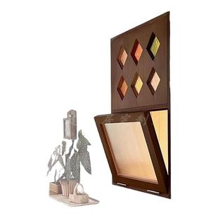 木窗实木上翻窗室内隔断窗折叠窗户中式复古格子窗无轨花格推拉窗