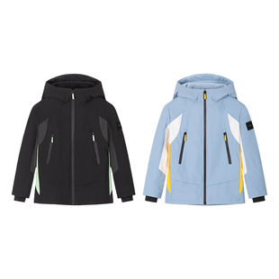 水孩儿儿童外套三防春秋冬装加绒厚大童女童宝宝男童新年防风衣