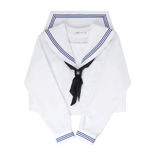 樱花家族jk制服【花绀三本】关西襟替换胸挡水手服长袖冬服套装女