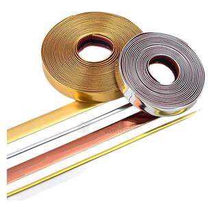 腰线墙贴自粘封边条金属边框装饰条 pvc墙纸压边条墙纸墙布美缝条