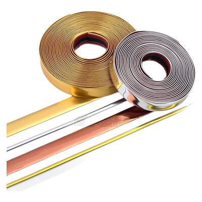 腰线墙贴自粘金属边框装饰条美缝