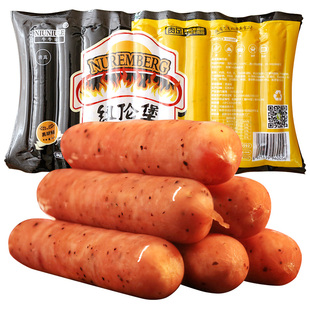 纽伦堡香肠清真烤肠牛肉黑胡椒火山石地道肠早西餐牛牛乐每袋10根