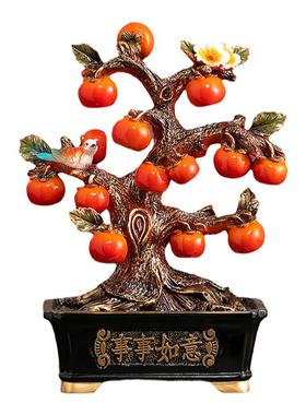 新中式办公招财摆件家居客厅酒柜装饰品玄关电视柜高端开业摆件礼