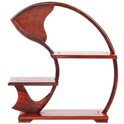 小号博古架实木中式多宝格阁茶架子置物架茶壶紫砂壶展示架型迷你