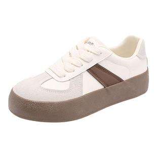 木林森女鞋2025年新款冬季运动休闲百搭板鞋小众德训软底防滑潮鞋