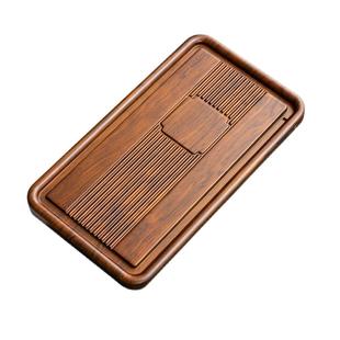 整块实木茶盘排水办公室茶海家用功夫茶台单层中式竹制花梨电木款