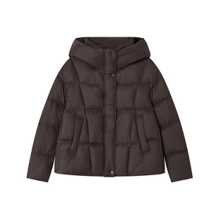 【泡芙2.0】indicia标记25冬新款棕色保暖羽绒服面包服L2D5YR251