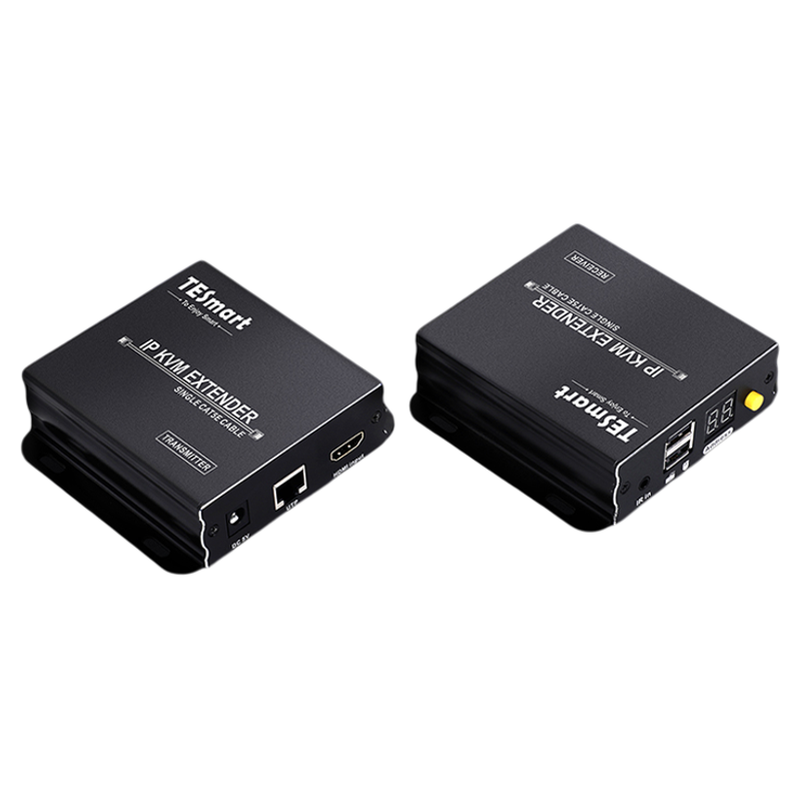 TESmart碲kvm网线延长器hdmi120米一对多 多对多1080P高清键鼠同步传输支持热键遥控器多种切换方式