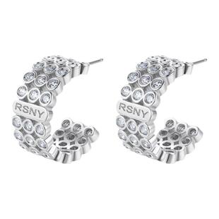 RSNY Be locked经典耳环冷淡风气质精致高级感耳钉银针耳饰R1789A