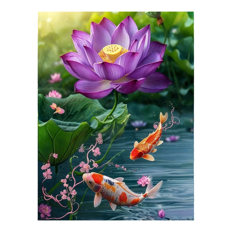 厨房荷花净秽卫生间装饰画客厅画现代装饰画