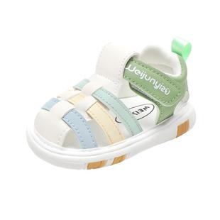 学步鞋男宝宝凉鞋夏季婴儿叫叫鞋夏天凉鞋软底女宝宝鞋子1一2-3岁