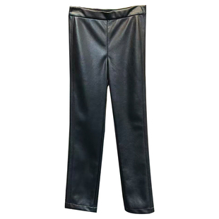 2026年新款原创黑色高腰显瘦修身美式PU裤百搭辣妹风女款直筒皮裤