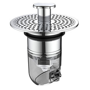 洗脸盆弹跳芯防臭过滤不锈钢防漏洗手盆通用面盆下水塞摁压下水器