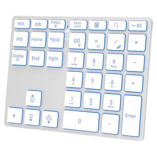 电脑外接35键无线蓝牙数字键盘铝合金背光三模连接静音可充电键盘