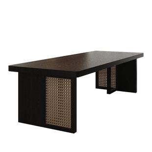 侘寂风茶桌椅组合家用茶台实木高端阳台功夫大板泡茶一桌五椅