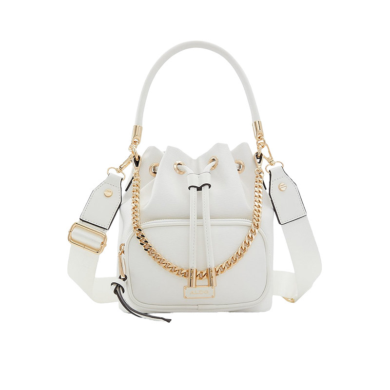 ALDO水桶包女士斜挎白色温柔百搭链条简约时尚AHCF24B47