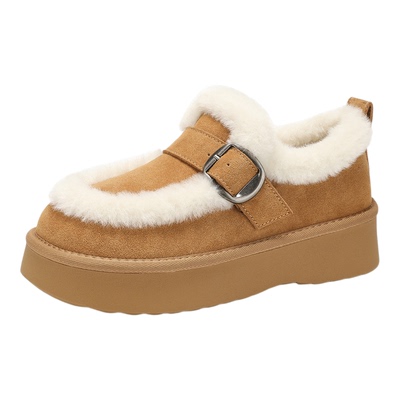 15mins加绒勃肯鞋女毛毛鞋一脚蹬