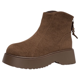 依思q厚底马丁靴女2026新款秋冬爆款增高女靴复古英伦风勃肯短靴