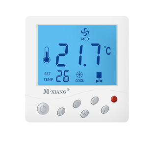 中央水机空调液晶室内温控器风机盘管房间通用款空调控制三速开关