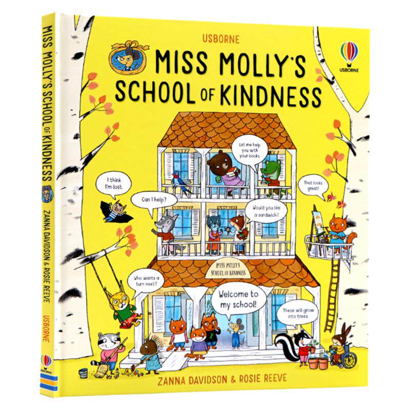 Usborne出品 莫莉小姐的爱心学校 英文原版绘本 Miss Molly's School of Kindness 幼儿童启蒙故事图画书学前早教品德培养亲子阅读