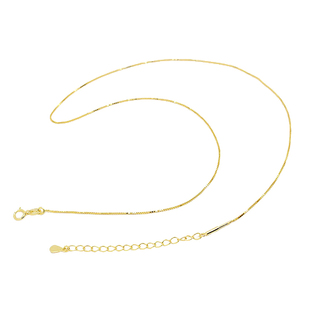 螺丝扣项链路路通S925纯银针式链子锁骨项链裸链穿心带针盒子链